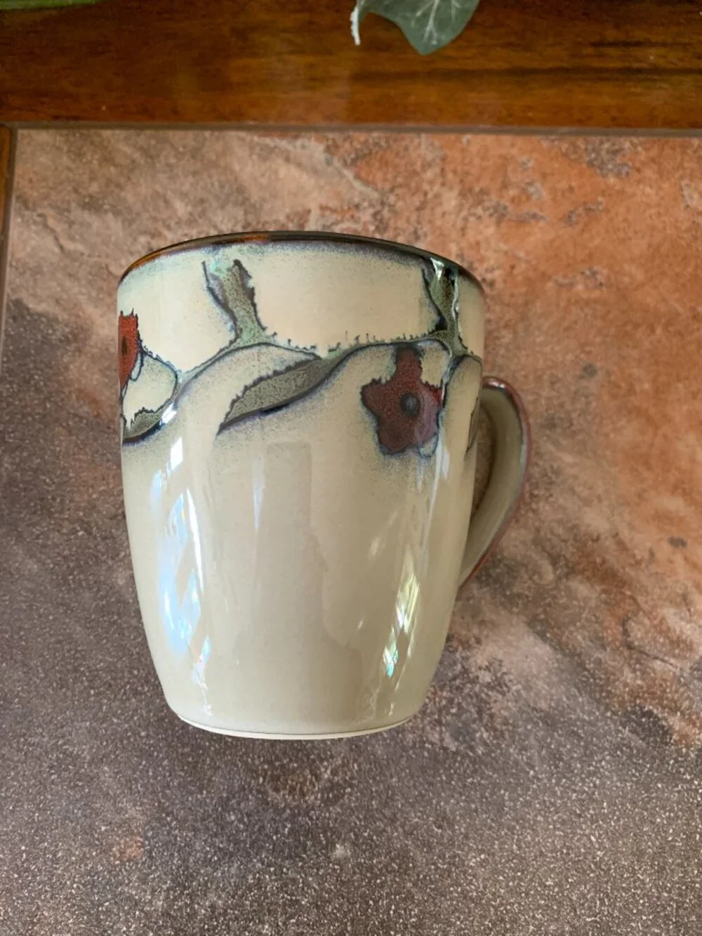Retired Mikasa Gourmet Basics Briar Rose Stoneware Coffee Mug Cup (12 ounces)